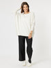 Avery Button Back Knit - Ivory
