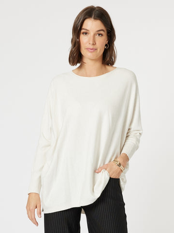 Avery Button Back Knit - Ivory