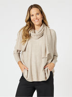 Remy Knit With Scarf - Natural