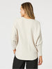 Shimmer Batwing Knit Top - Natural