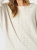Shimmer Batwing Knit Top - Natural