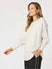 Shimmer Batwing Knit Top - Natural