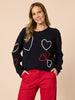 Love Me Hearts Knit - Navy rc&co