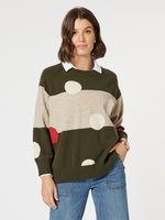 Moonlight Spot Print Knit - Khaki