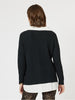 Deux V Neck Knit  - Black