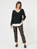 Mona Animal Print Pant - Bronze