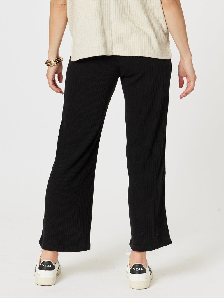 Ribbed Lounge Pant - Black