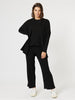 Ribbed Lounge Pant - Black