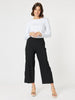 Gallery Wide Leg Button Pant - Black