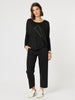 Sky Straight Leg Ponte Pant - Black
