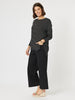 Artist Stripe Print Long Sleeve Top - Black/White