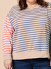 Maxwell Stripe Print Sweat - Blue/Multi RC&CO
