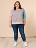 Maxwell Stripe Print Sweat - Blue/Multi RC&CO