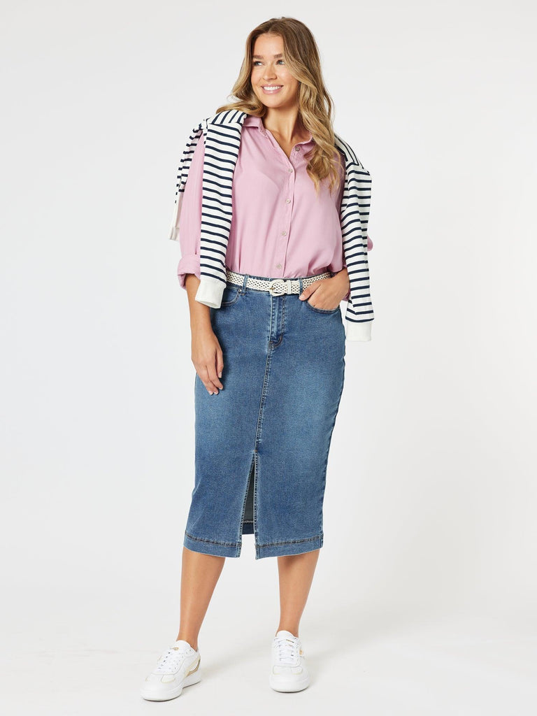 Paris Stripe Sweatshirt - Navy/White