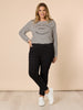 LA Distressed Pull On Stretch Denim Jean - Black RC&CO