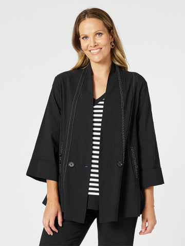 Tribeca Stitch Detail Jacket - Black