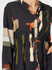 Galleria Print Button Dress - Black Multi