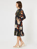 Galleria Print Button Dress - Black Multi