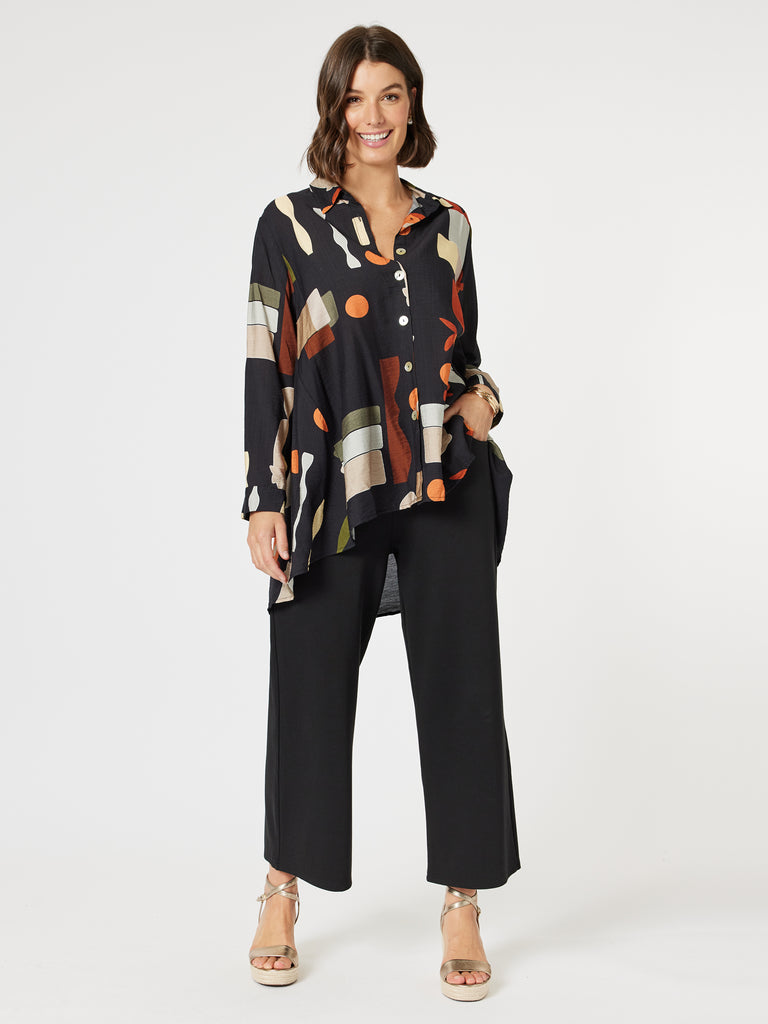 Kimmy Ponte Wide Leg Pant - Black