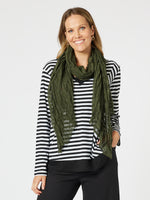 Crushed Scarf-Khaki