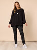 Cannes Check Print Slim Leg Pant - Black rc&co