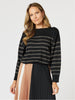 Glamour Stripe Knit - Black