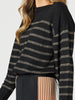 Glamour Stripe Knit - Black