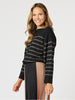 Glamour Stripe Knit - Black