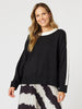 Monaco Contrast Knit - Black/Ivory