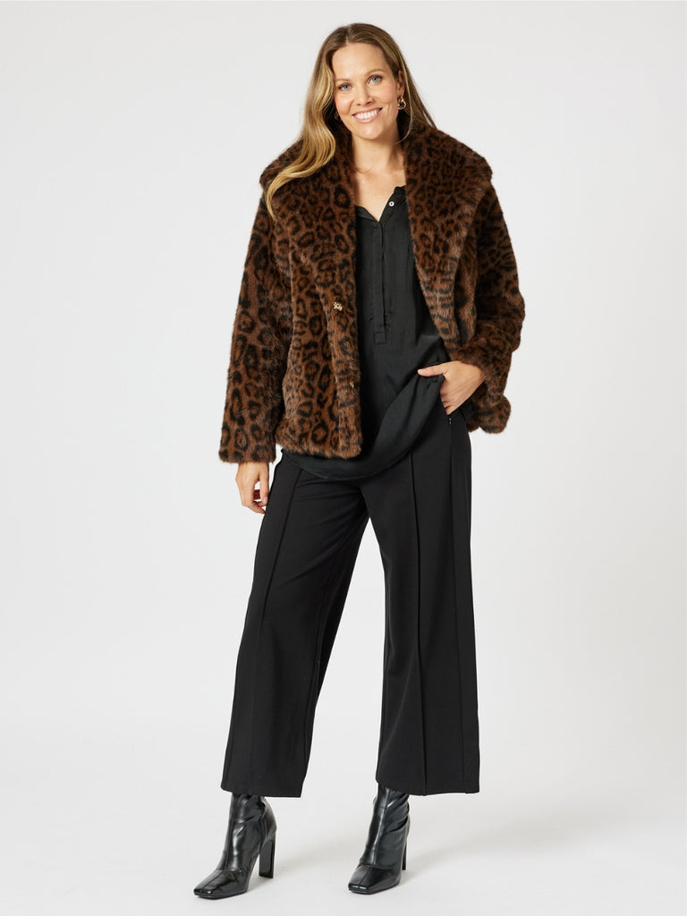 After Dark Faux Fur Jacket - Animal