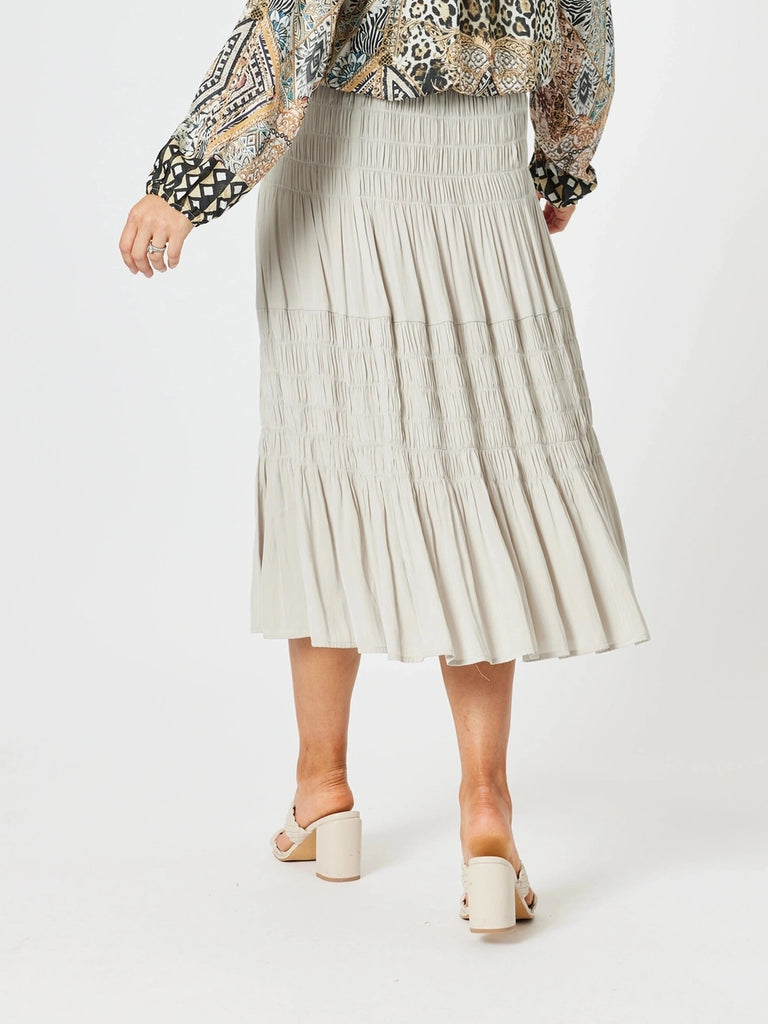 Lux Ruche Skirt - Champagne rc&co