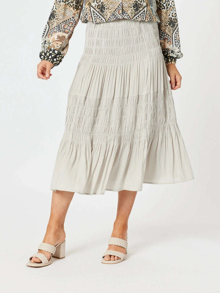 Lux Ruche Skirt - Champagne rc&co