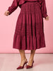Lux Ruche Skirt - Shiraz rc&co