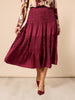 Lux Ruche Skirt - Shiraz rc&co