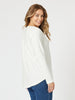 Vintage Long Sleeve Print Tee - White/Denim