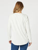 Vintage Long Sleeve Print Tee - White/Denim