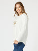 Vintage Long Sleeve Print Tee - White/Gold