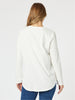 Vintage Long Sleeve Print Tee - White/Gold