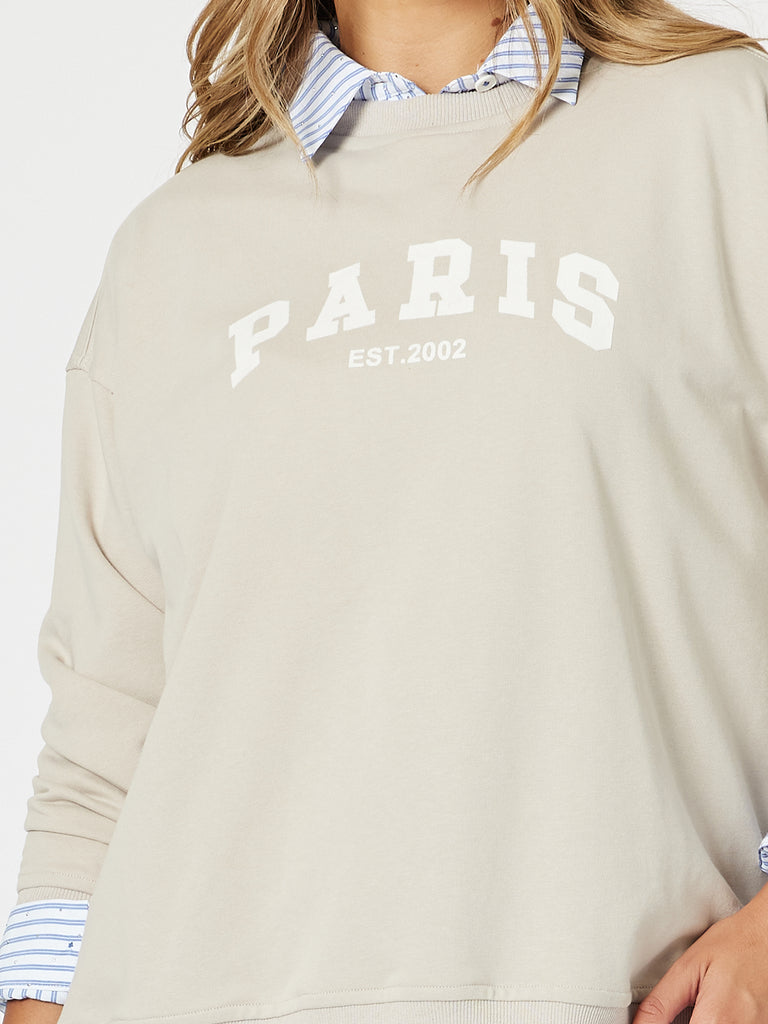 Paris Sweatshirt - Stone