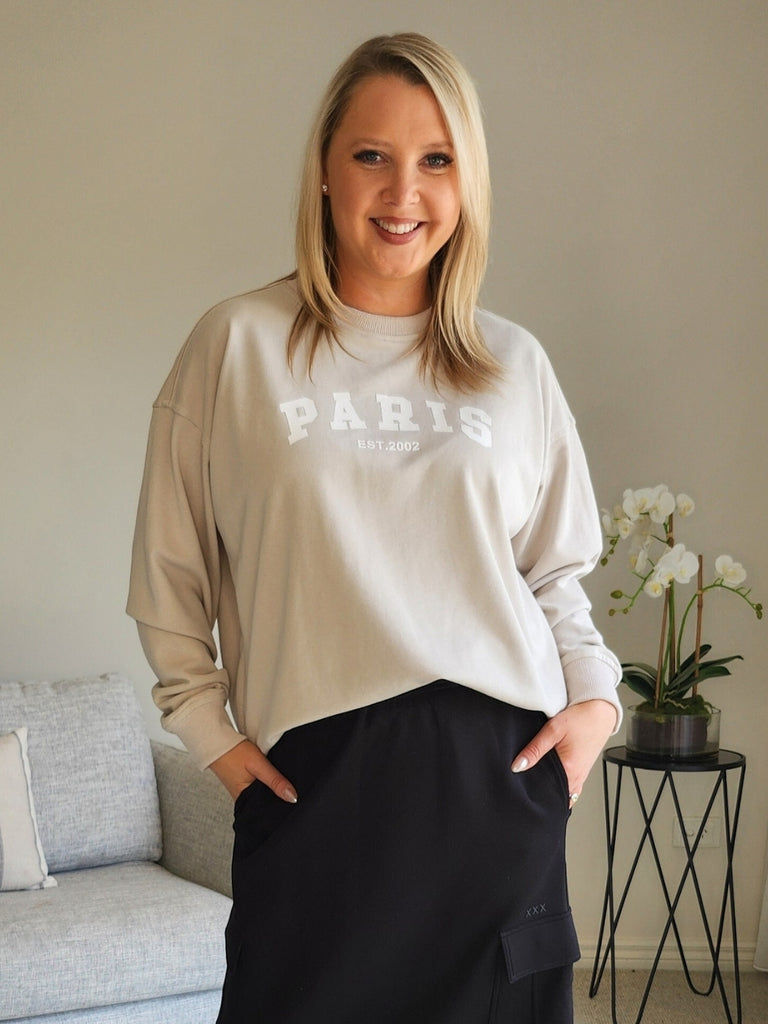 Paris Sweatshirt - Stone