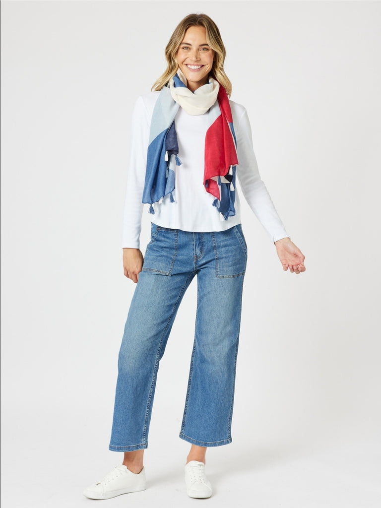 Brighton Scarf - Red Multi