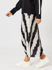Concerto Stripe Print Pleat Skirt - Black/Ivory