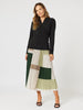 Vienna Pleat Skirt - Khaki