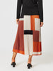Vienna Pleat Print Skirt - Spice