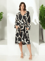 Matisse Print Dress-  Black/Natural