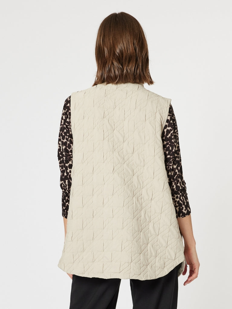 Monet Quilted Vest - Natural
