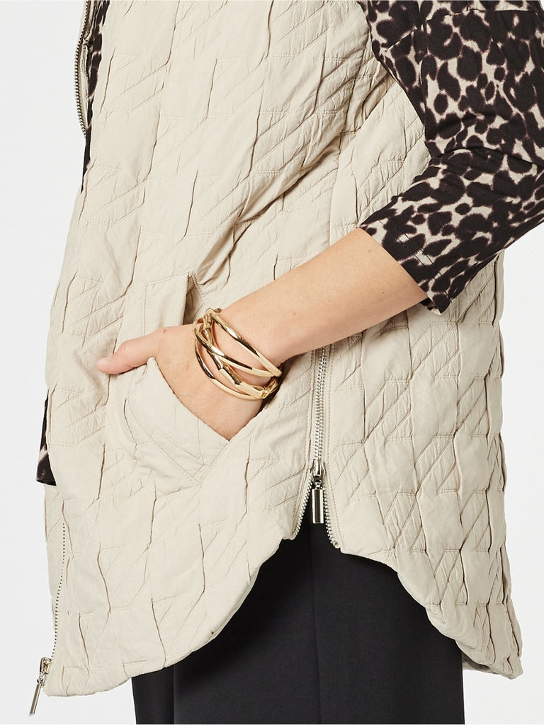 Monet Quilted Vest - Natural