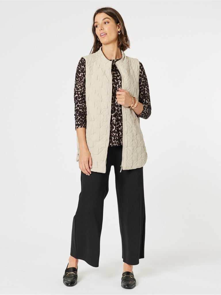 Monet Quilted Vest - Natural