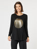 Sphere Sequin Long Sleeve Tee - Black/Gold