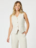 Lino Short Vest - Natural rc & co